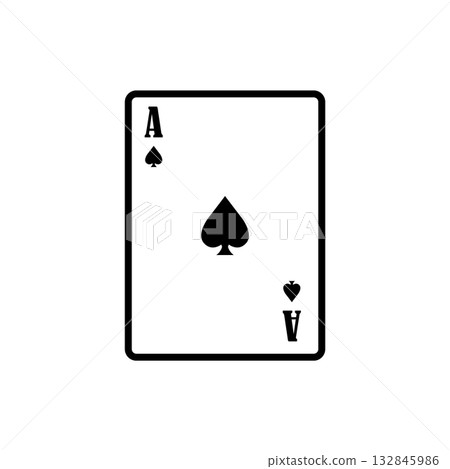 ace of spades playing card icon ace of spades playing card icon 132845986