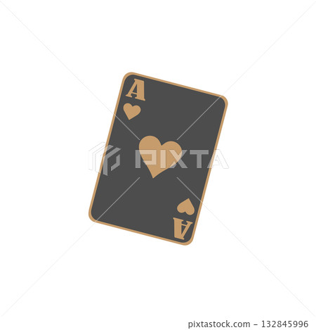 Ace of love playing card icon, simple design Ace of love playing card icon, simple design 132845996