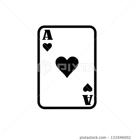 simple design, vectors ace love card simple design, vectors ace love card 132846002