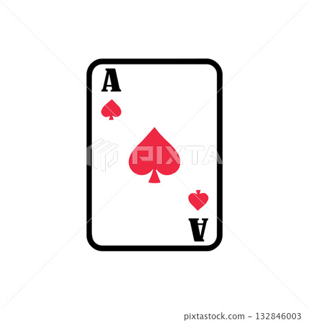 simple design, vectors ace of spades card simple design, vectors ace of spades card 132846003