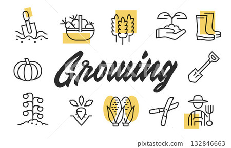Growing Poster. Vector Illustration 132846663