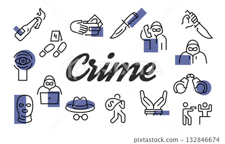 Crime Poster. Vector Illustration 132846674
