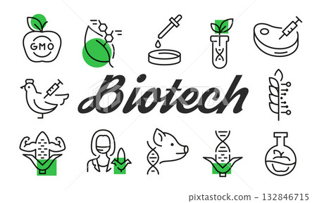 Biotech Poster. Vector Illustration Biotech Poster. Vector Illustration 132846715
