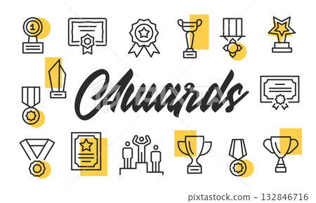 Awards Poster. Vector Illustration Awards Poster. Vector Illustration 132846716