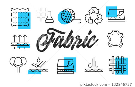 Fabric Poster. Vector Illustration Fabric Poster. Vector Illustration 132846737