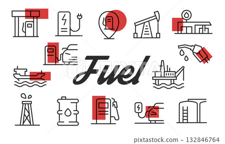 Fuel Poster. Vector Illustration 132846764