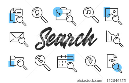 Search Poster. Vector Illustration 132846855