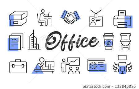 Office Poster. Vector Illustration Office Poster. Vector Illustration 132846856