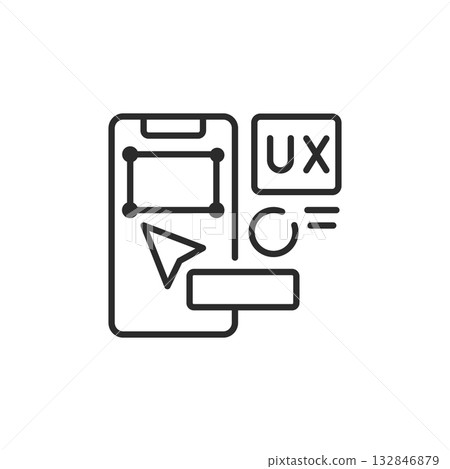 Mobile UX Design Icon 132846879