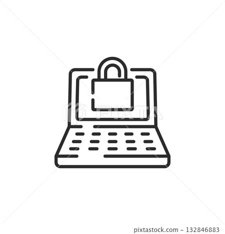 Laptop Security Icon 132846883
