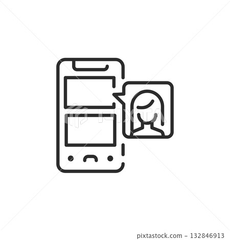 Mobile Video Call Icon Mobile Video Call Icon 132846913