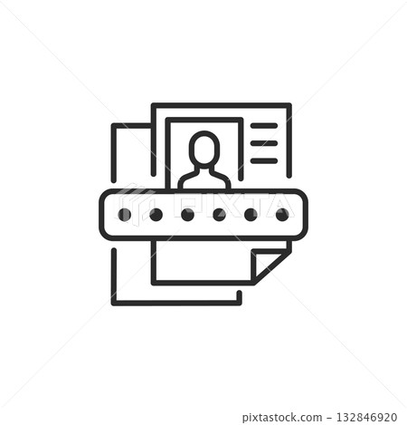 Document Password Icon Document Password Icon 132846920
