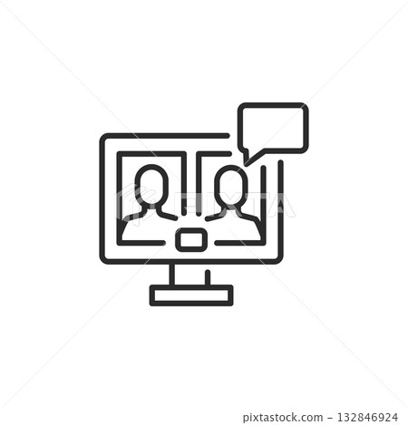 Video Conference Icon Video Conference Icon 132846924