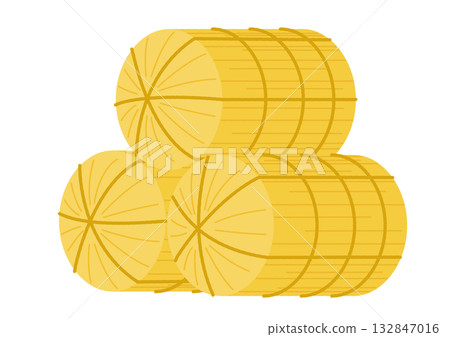 Illustration of stacked rice bales Illustration of stacked rice bales 132847016