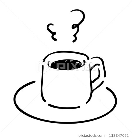 Simple coffee cup illustration material Simple coffee cup illustration material 132847051