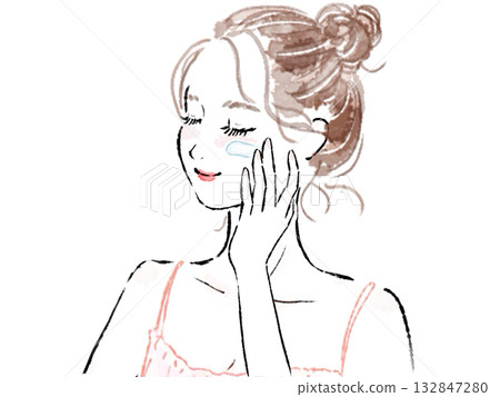 Women suffering from dry skin Women suffering from dry skin 132847280