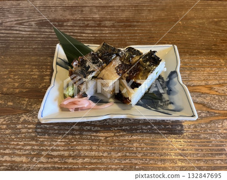 Grilled mackerel sushi I ate in Nagahama City, Shiga Prefecture Grilled mackerel sushi I ate in Nagahama City, Shiga Prefecture 132847695