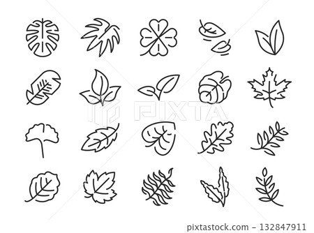 Leaf Nature Icons Leaf Nature Icons 132847911