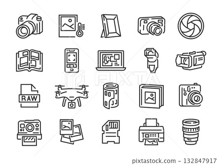 Photography Icons Set Photography Icons Set 132847917