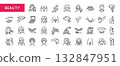 Beauty Line Icons Set 132847951