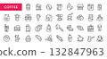 Coffee Line Icons Set 132847963