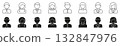 Professional Avatar Icon Set. Diverse Occupation Representation In Outline And Silhouette Styles. Business, Medical, And Corporate Profile Symbols. Isolated Vector Illustration 132847976