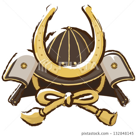 頭盔上的馬冠圖案扭曲變形。 132848145