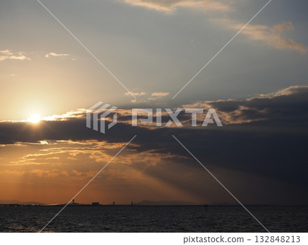 關西天際線的夜景 關西天際線的夜景 132848213