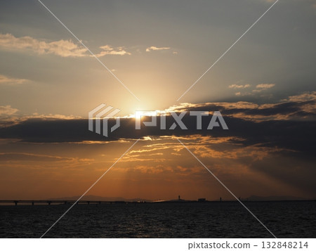 關西天際線的夜景 132848214