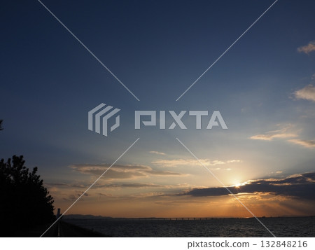 關西天際線的夜景 132848216