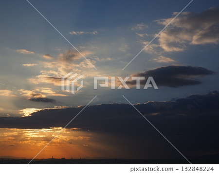 Evening view of Kansai skyline Evening view of Kansai skyline 132848224