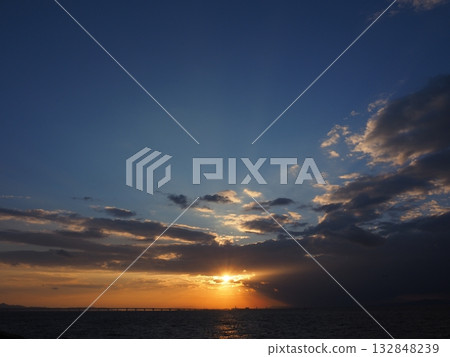 關西天際線的夜景 關西天際線的夜景 132848239