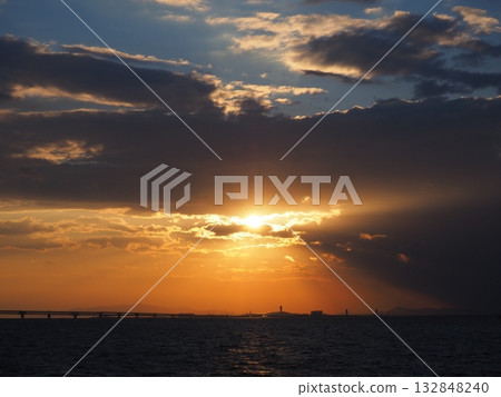 關西天際線的夜景 132848240