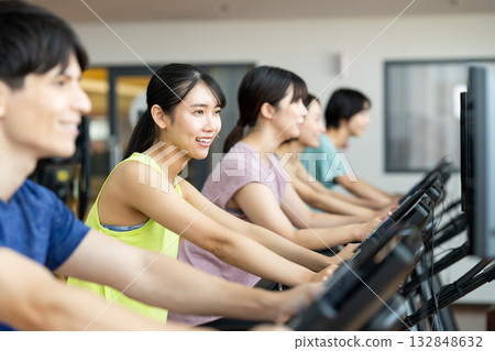 A young woman training at the gym. Photo courtesy of Sports Club & Sauna Spa Renaissance Makuhari 24 132848632
