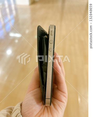 Lithium battery on the verge of exploding 132848659