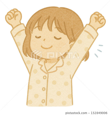 [People] Illustration of a girl stretching 132849006