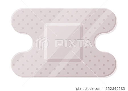 Medical Plaster or Adhesive Bandage for Injuries Vector Illustration Medical Plaster or Adhesive Bandage for Injuries Vector Illustration 132849283