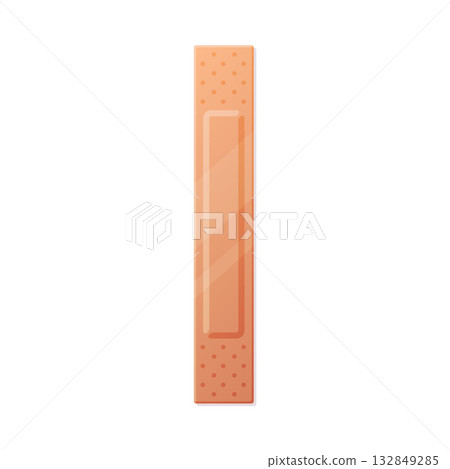 Medical Plaster or Adhesive Bandage for Injuries Vector Illustration Medical Plaster or Adhesive Bandage for Injuries Vector Illustration 132849285