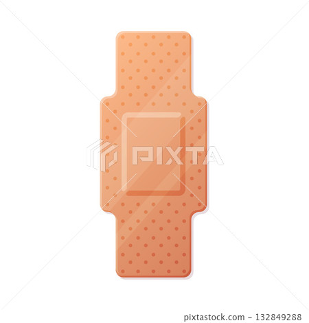 Medical Plaster or Adhesive Bandage for Injuries Vector Illustration 132849288