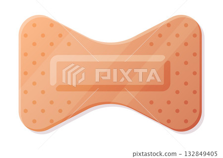 Medical Plaster or Adhesive Bandage for Injuries Vector Illustration 132849405