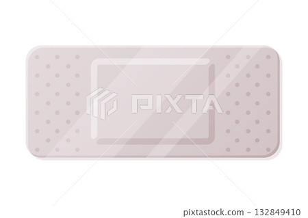 Medical Plaster or Adhesive Bandage for Injuries Vector Illustration 132849410
