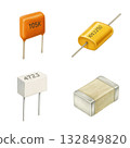 Colored pencil style film capacitor 132849820