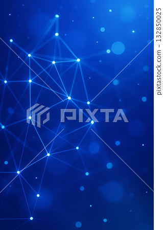 Blue gradient and node illustration_03 132850025