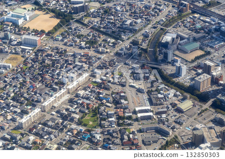 富山市永樂町地區的鳥瞰圖 132850303