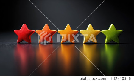 colorful shining stars rating concept illustration colorful shining stars rating concept illustration 132850366