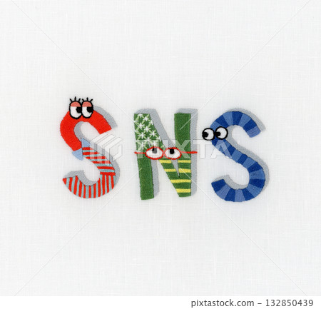 Embroidered letters "SNS" 132850439