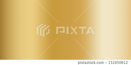 Gold brass gradient, vector golden background. Brown metal gradation, luxury backdrop. Shiny chrome texture, steel surface, polished sheet 132850612
