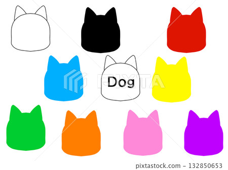 彩色柴犬圖示集 彩色柴犬圖示集 132850653