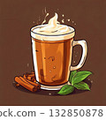an AI Image Generator, Stylized Illustration of a Hot Beverage 132850878