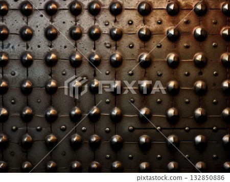 an AI Image Generator, Rusty Studded Surface, Texture, Pattern and History Closeup in Detail an AI Image Generator, Rusty Studded Surface, Texture, Pattern and History Closeup in Detail 132850886